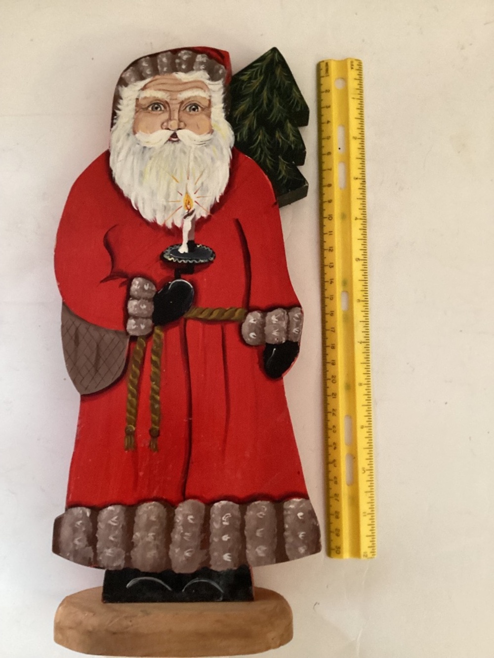 15 inch Standing Handpainted Traditional Santa Figure